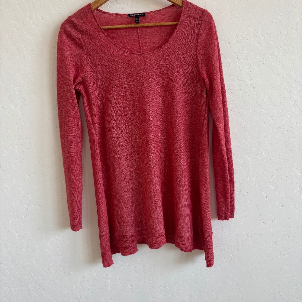 Eileen Fisher Alpaca Merino Wool Asymmetrical Hi-Lo Tunic Sweater,Size XS
